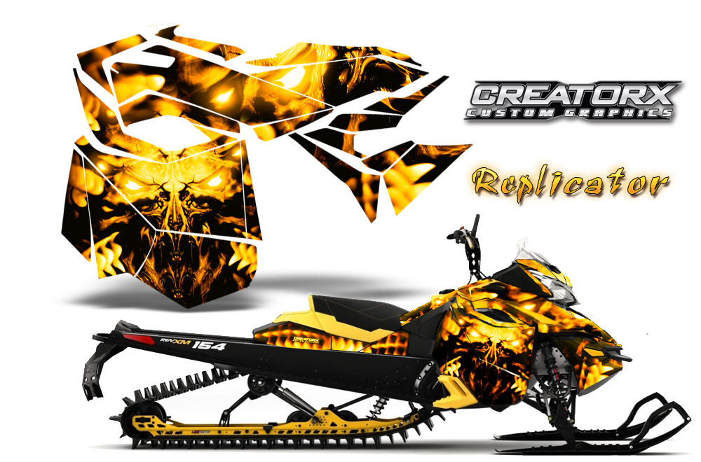 Skidoo Rev XM Graphics Kit Replicator Yellow YB